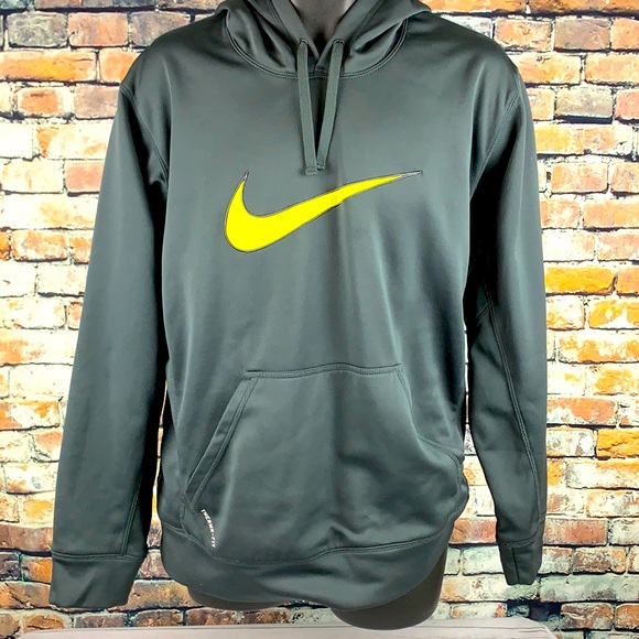 Nike Other - Nike therma-fit black/yellow insulated hoodie sz M